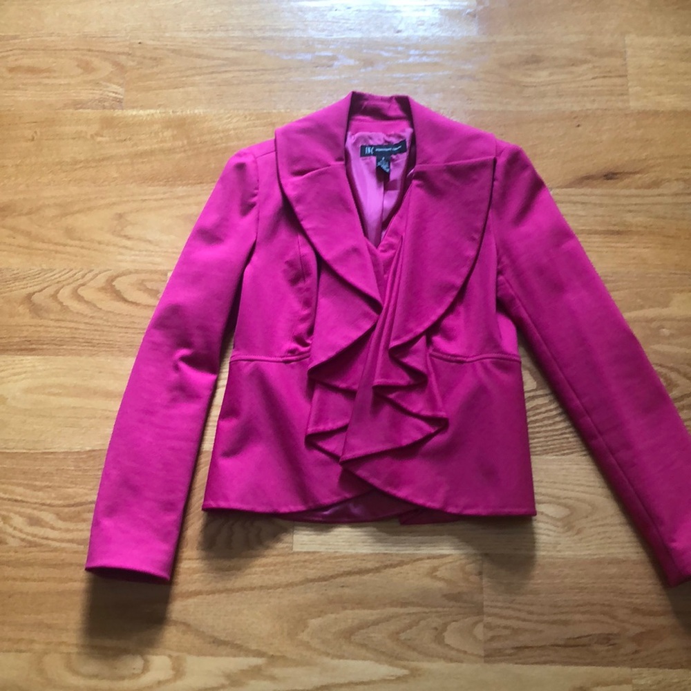 INC, international concepts, hot pink jacket, size small